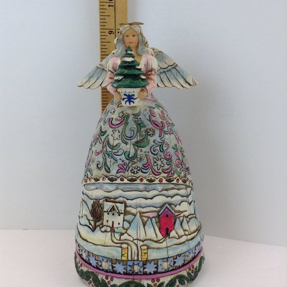 Jim Shore 2004 Heartwood Creek Angel "Landscape Sleeps" Winter Scene - Picture 11 of 15